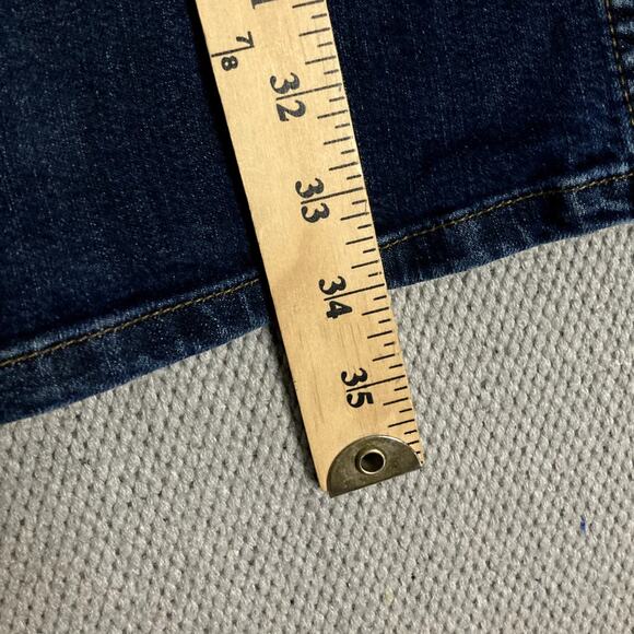 Wrangler Retro Slim Straight Jeans Mens 38X34 Blue Dark Wash Cowboy Western - Picture 12 of 13